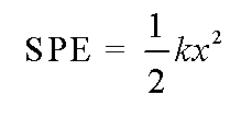 SPE = 1/2 kx squared