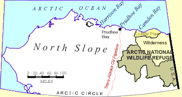 arctic national wildlife refuge map
