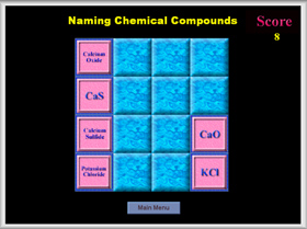 Matching Game Sample Screen