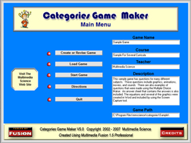 categories main screen