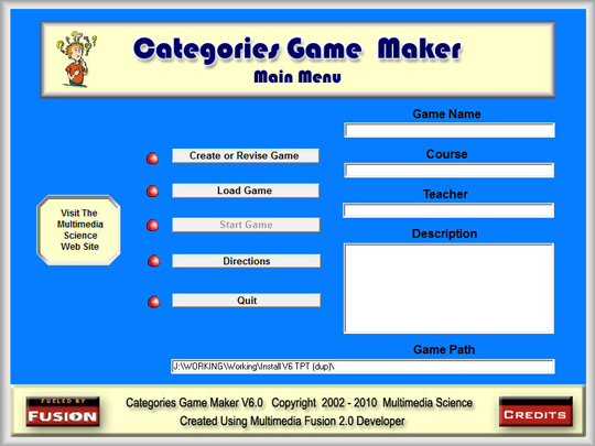 Categories Main Screen