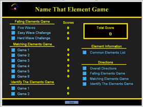 Name That Element Game Screen