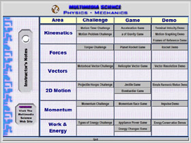 Mechanics Games & Demos Main Menu