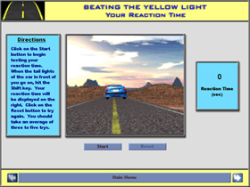 Beating The Yellow Light Reaction Time Screen