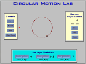 screen of circular motion lab
